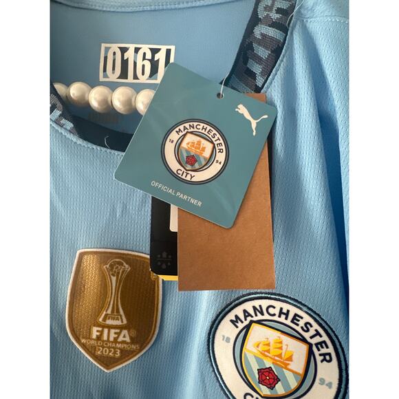 NWT MANCHESTER CITY 2024 2025 HOME FOOTBALL SHIRT JERSEY EPL - Picture 6 of 12